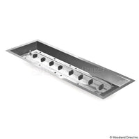 Rectangular Stainless Steel Crystal Fire Plus Burner - 42"