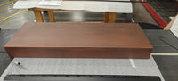 Custom Metal Floating Mantel Shelf: Non-Combustible, Wood Grain Walnut, Any Size