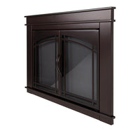 Farnsworth Oil Rubbed Bronze Masonry Fireplace Door | Standard Sizes - ExceptionalFire