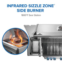 Napoleon Rogue PRO-S 625 RSIB Gas Grill with Infrared Side & Rear Burner - Stainless Steel