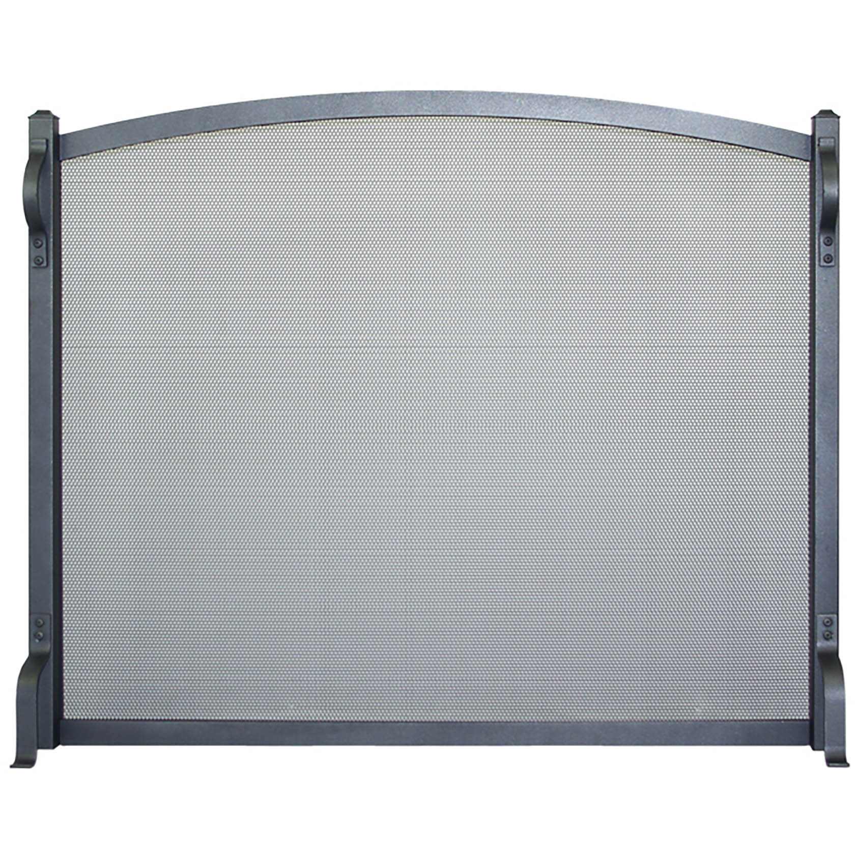 Free Standing Fireplace Screen Custom Made Colonial Arch - ExceptionalFire