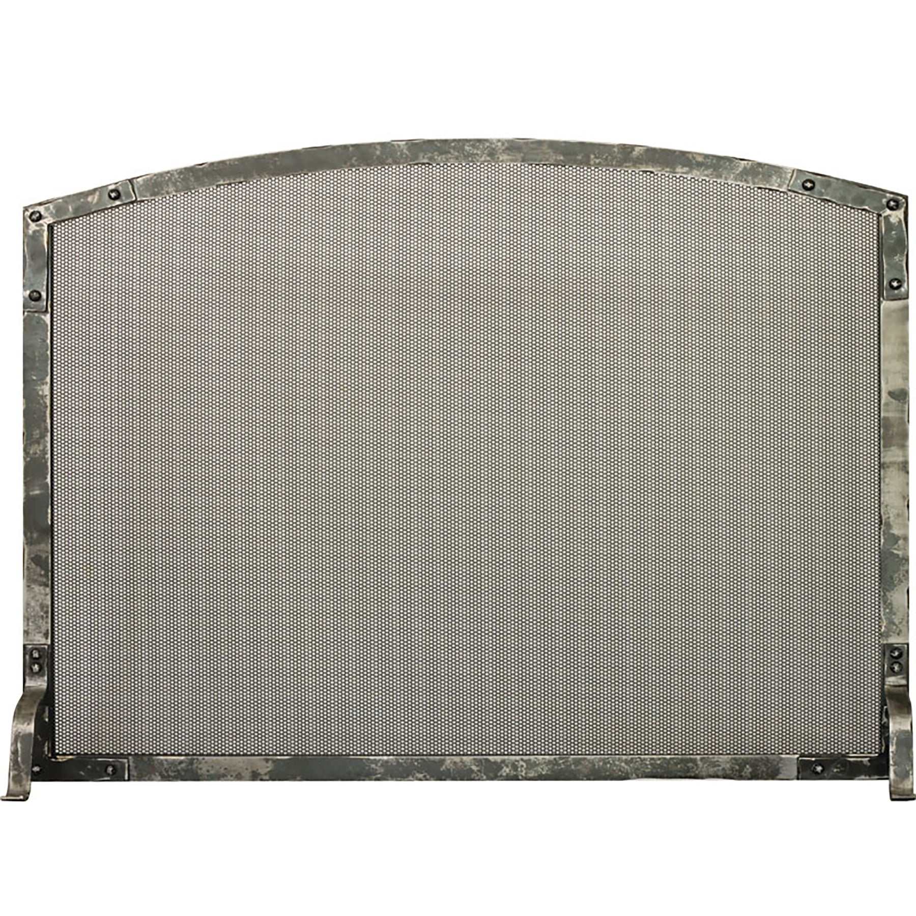 Free Standing Fireplace Screen Custom Made Craftsman Old World Arch - ExceptionalFire