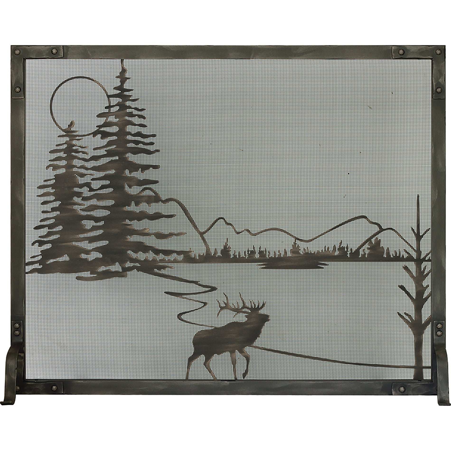 Free Standing Fireplace Screen Custom Made Craftsman