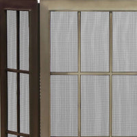 Free Standing Fireplace Screen Custom Made Industrial Triple Panel - ExceptionalFire