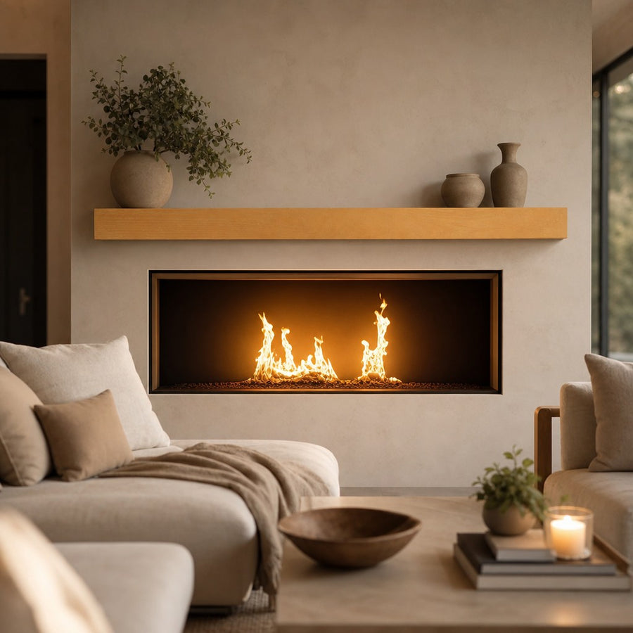 Classic Wood Mantel in Honey Oak