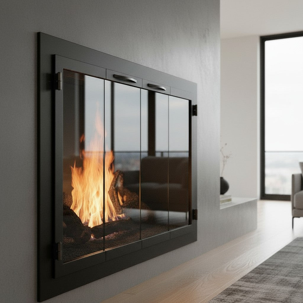 Carolina Traditional Steel Fireplace Glass Doors | Masonry & Prefab
