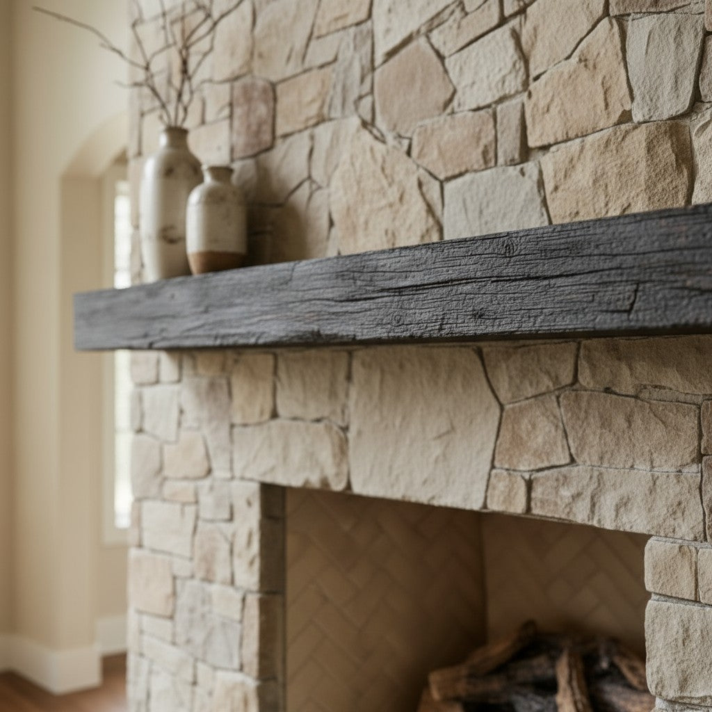 Grist Mill Non-Combustible Concrete Mantel Shelf Eclipse Finish