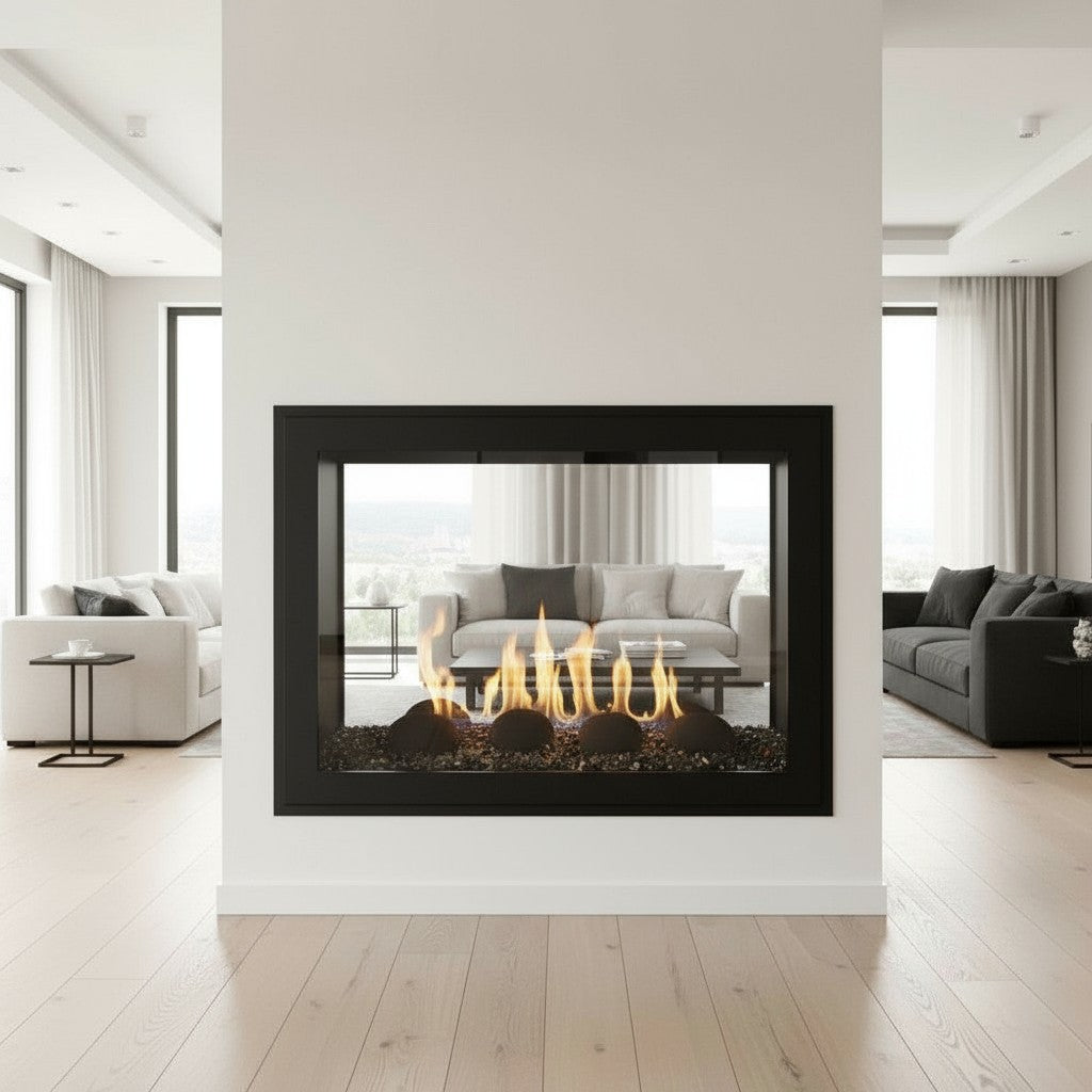 Original Moderne - Single Panel Masonry & Prefab Fireplace Glass Doors