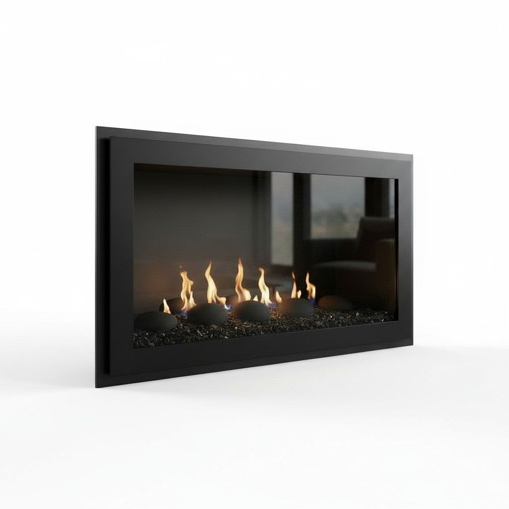 Original Moderne - Single Panel Masonry & Prefab Fireplace Glass Doors