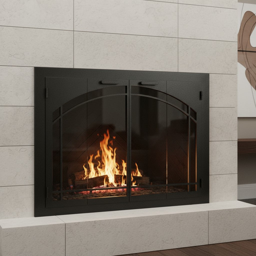 Carolina Steel Fireplace Glass Door Arch Conversion | Masonry & Zero Clearance