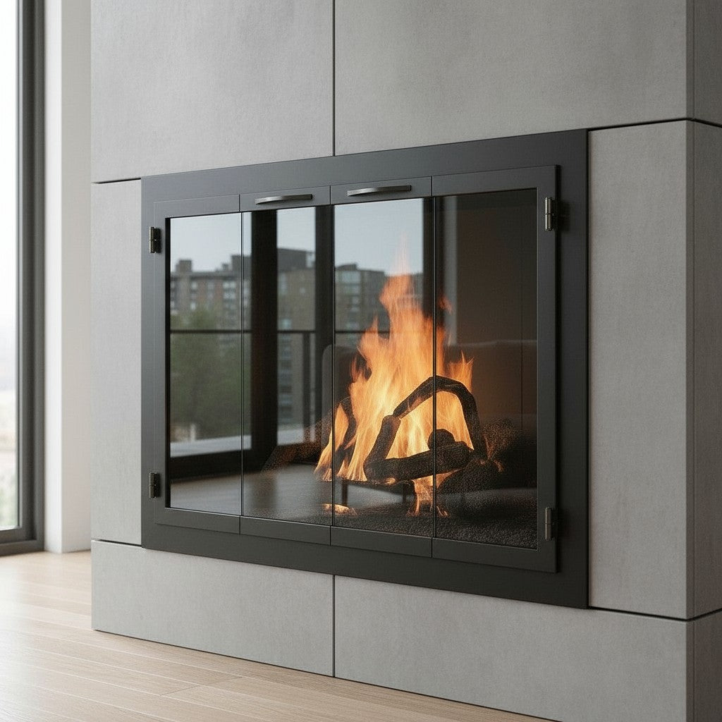 Carolina Traditional Steel Fireplace Glass Doors | Masonry & Prefab