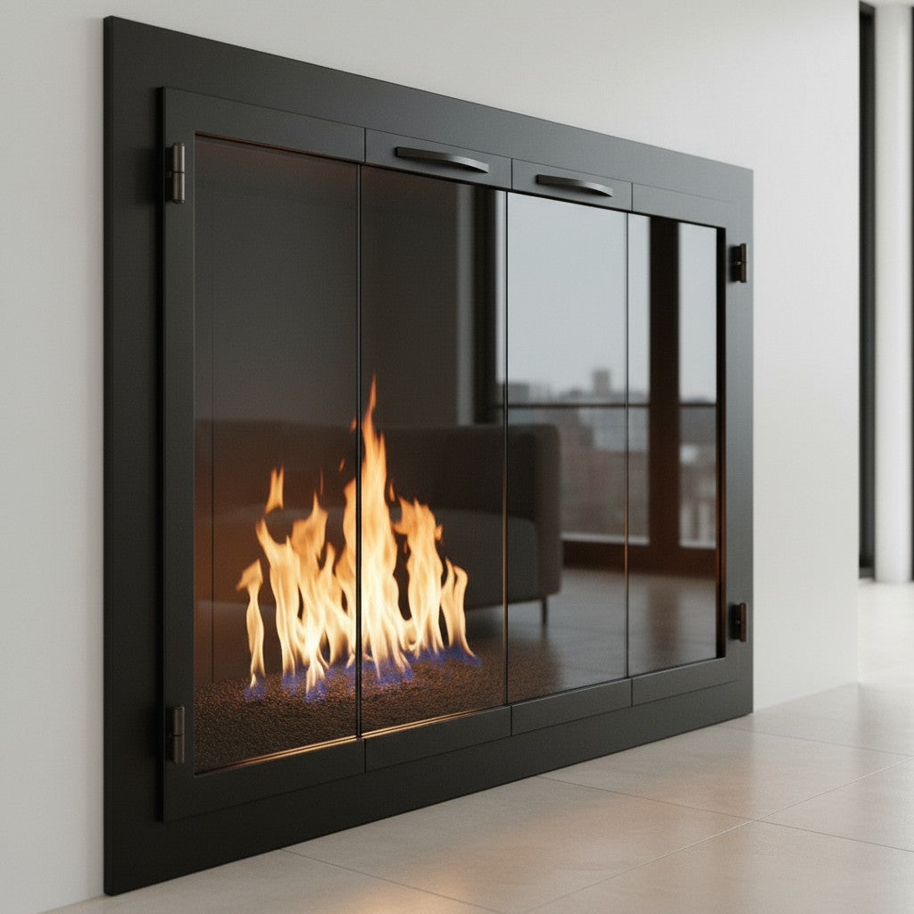 Carolina Traditional Steel Fireplace Glass Doors | Masonry & Prefab