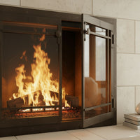 Craftsman - Masonry & Prefab Fireplace Glass Doors | Custom