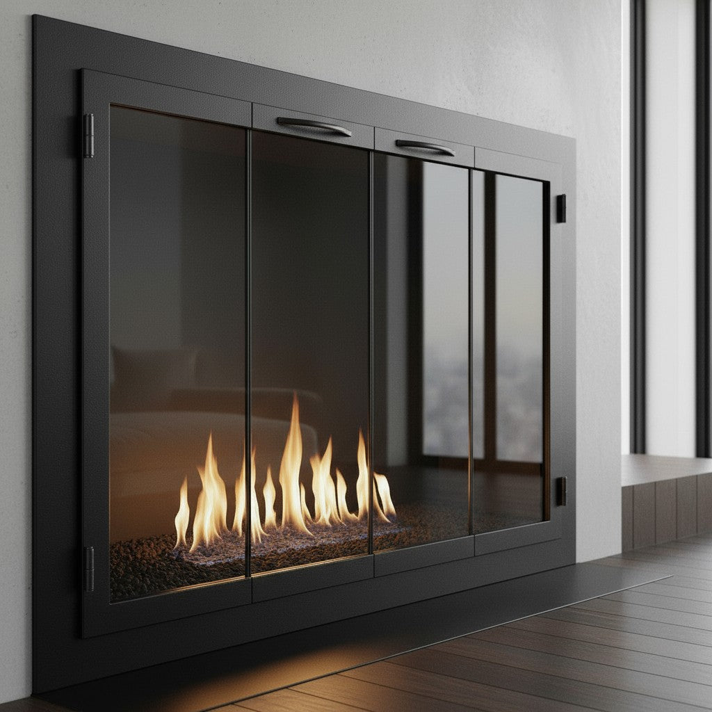Carolina Traditional Steel Fireplace Glass Doors | Masonry & Prefab