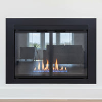 Ardmore Flat Black Masonry Fireplace Door | Standard