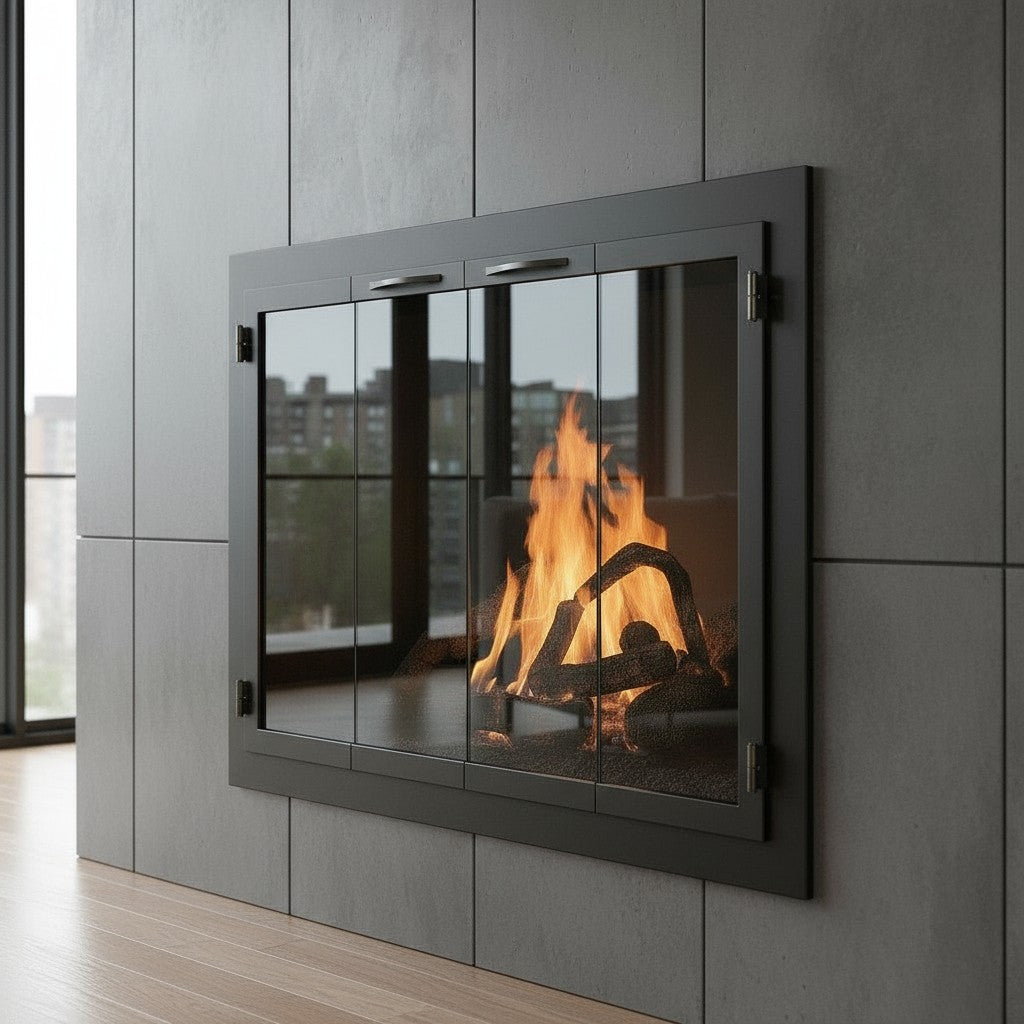Carolina Traditional Steel Fireplace Glass Doors | Masonry & Prefab