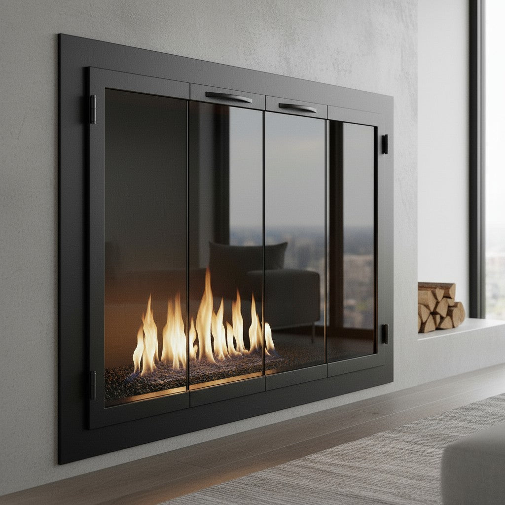 Carolina Traditional Steel Fireplace Glass Doors | Masonry & Prefab