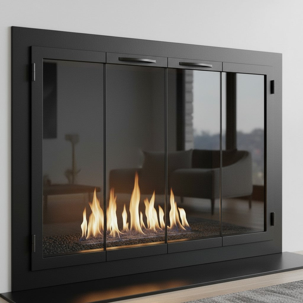 Carolina Traditional Steel Fireplace Glass Doors | Masonry & Prefab