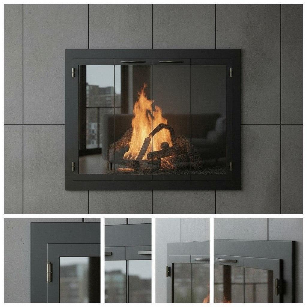 Carolina Traditional Steel Fireplace Glass Doors | Masonry & Prefab