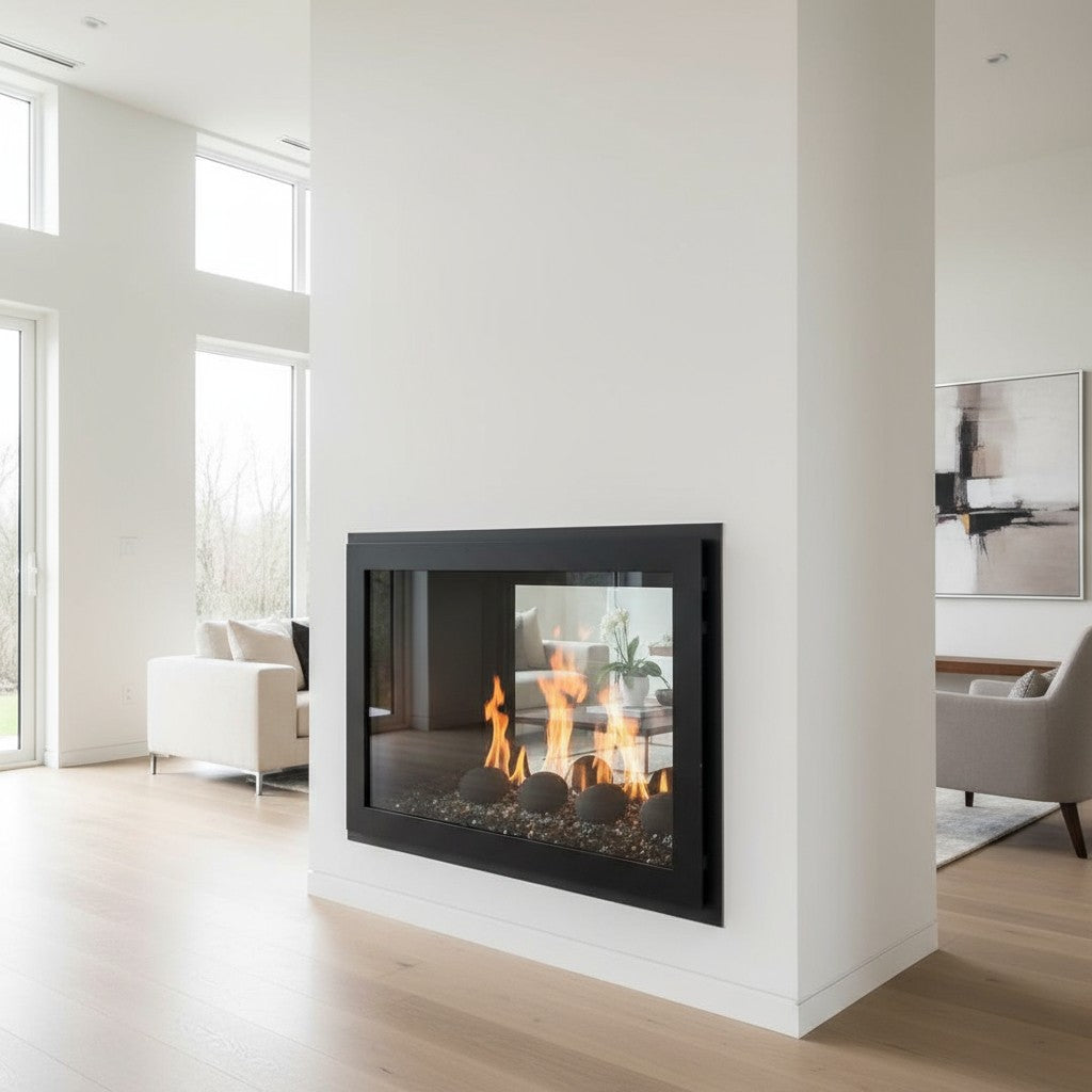 Original Moderne - Single Panel Masonry & Prefab Fireplace Glass Doors