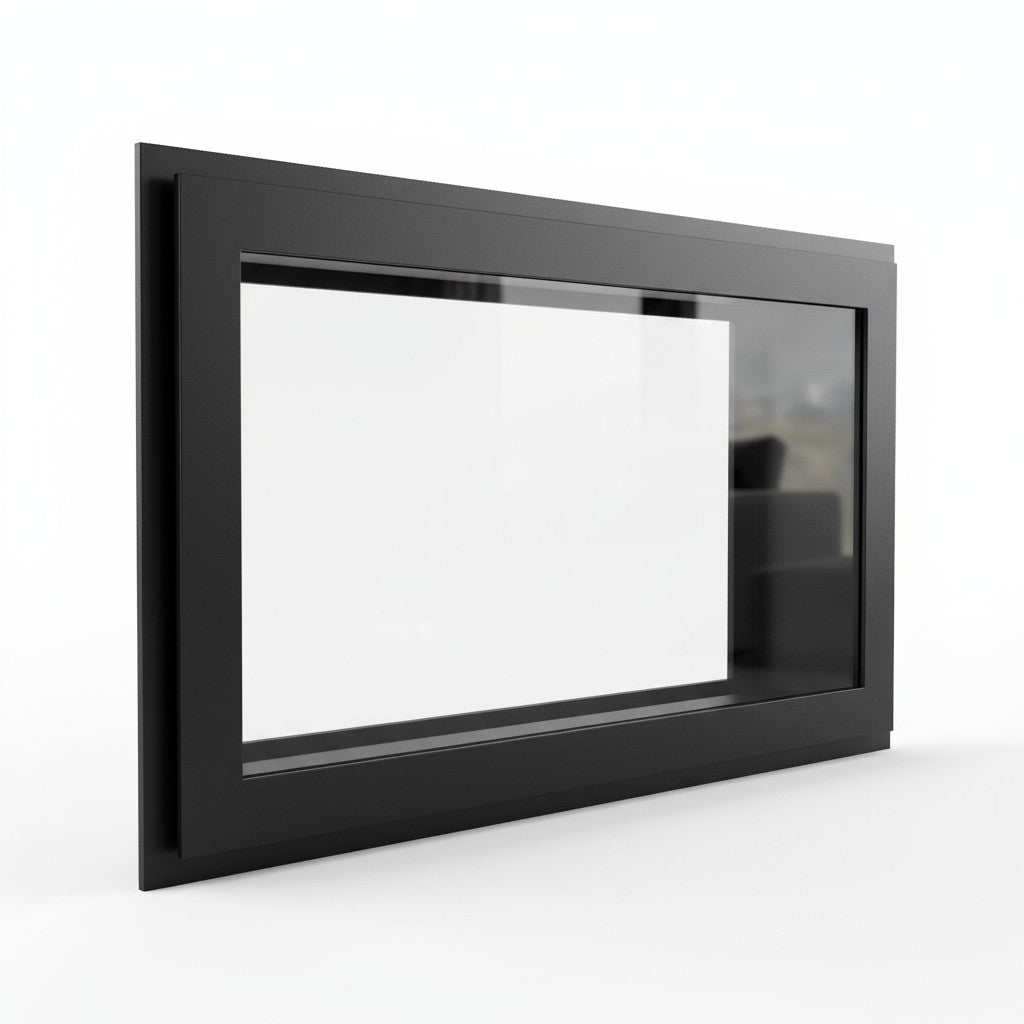 Original Moderne - Single Panel Masonry & Prefab Fireplace Glass Doors