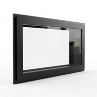 Original Moderne - Single Panel Masonry & Prefab Fireplace Glass Doors | Custom
