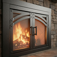 Camden Natural Iron Masonry Fireplace Door | Standard