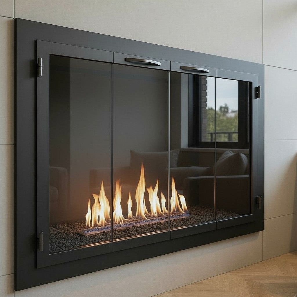 Carolina Traditional Steel Fireplace Glass Doors | Masonry & Prefab