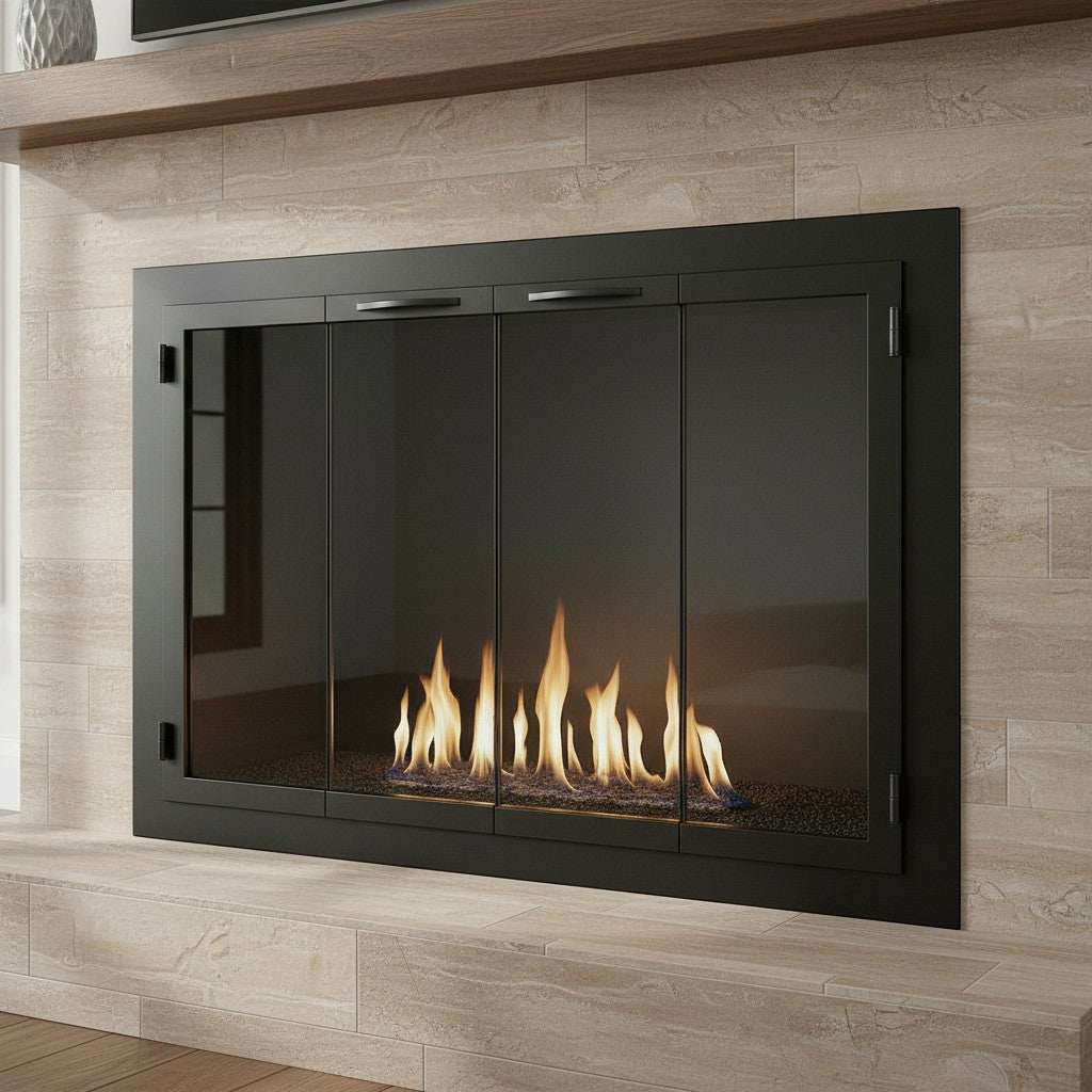 Carolina Traditional Steel Fireplace Glass Doors | Masonry & Prefab