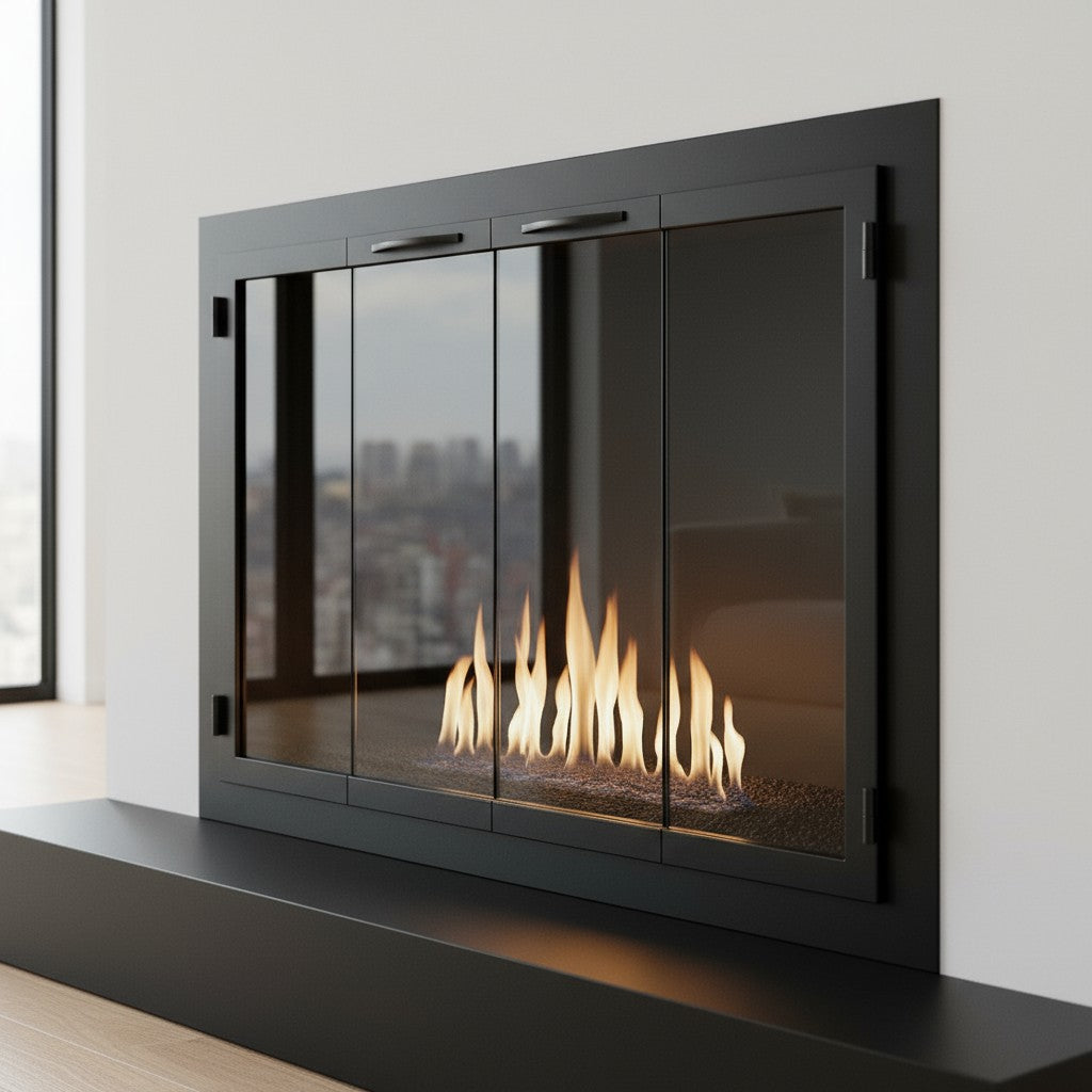 Carolina Traditional Steel Fireplace Glass Doors | Masonry & Prefab