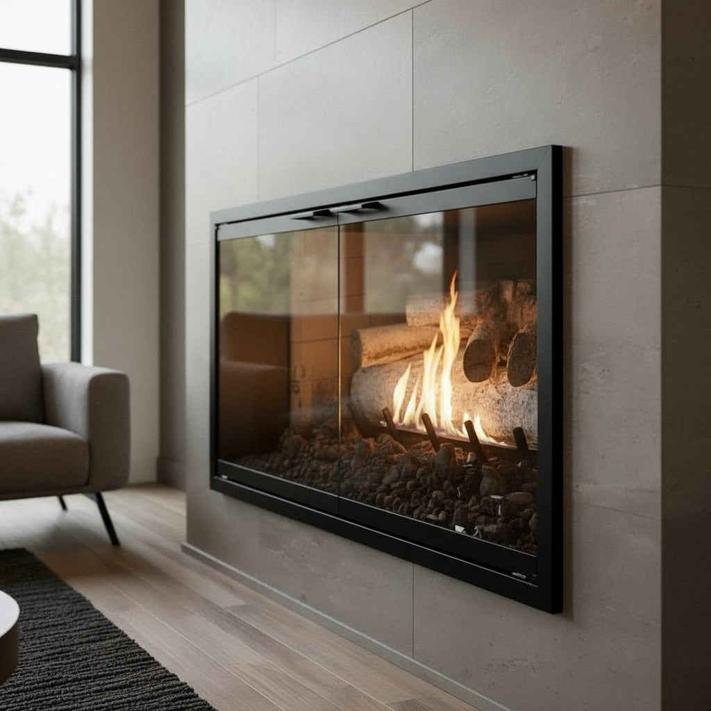 Rainbow Fireplace Glass Doors | Custom Prefab Fit