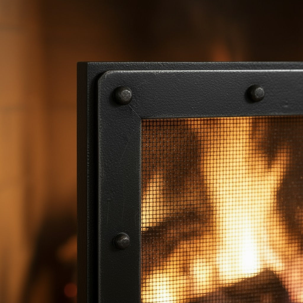 Fireplace Screen Custom Made | Black Rock, 21 Finishes