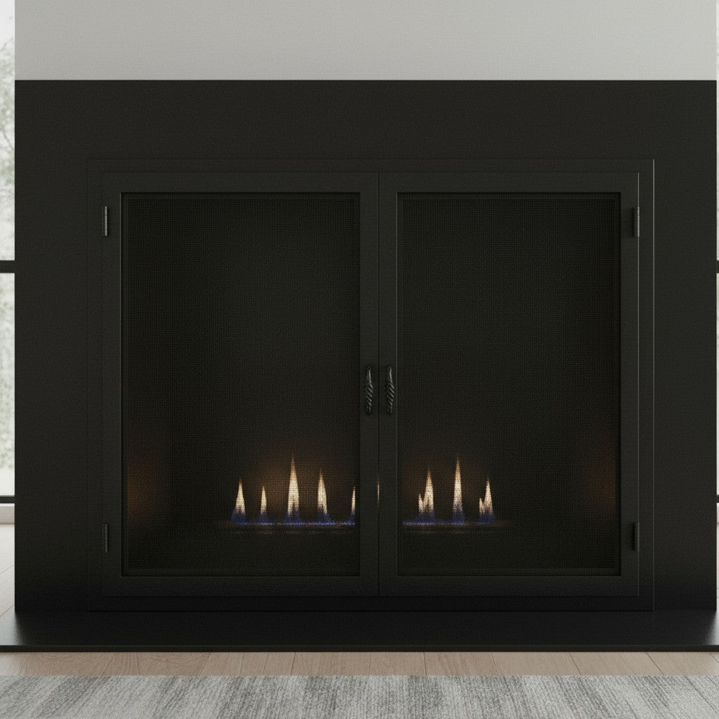 Legend Custom Masonry & Prefab Fireplace Mesh Doors