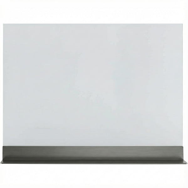 Custom Elite with Base Fireplace Screens – Brushed Grey Finish / Size 1: 32" W x 32" H • Size 2: 37" W x 35" H