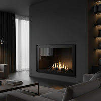 Original Moderne - Single Panel Masonry & Prefab Fireplace Glass Doors | Custom