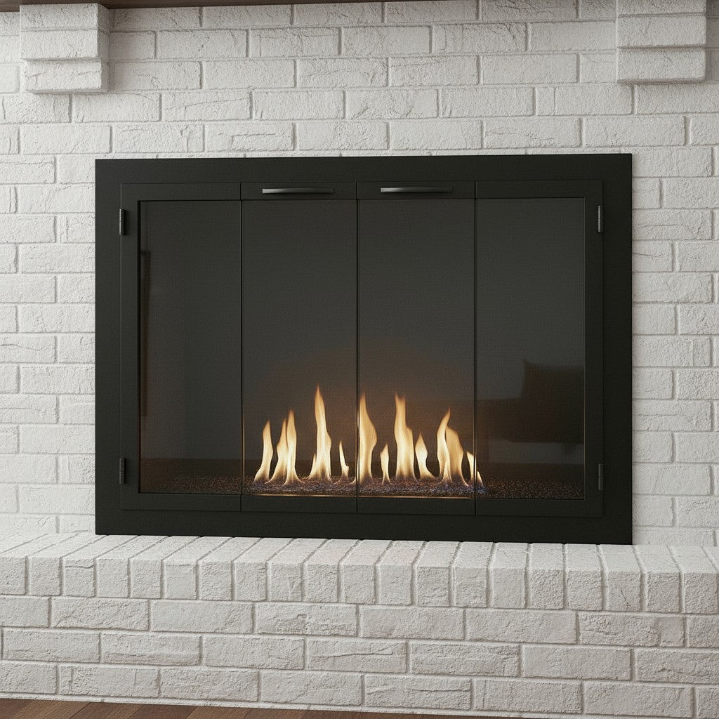 Carolina Traditional Steel Fireplace Glass Doors | Masonry & Prefab