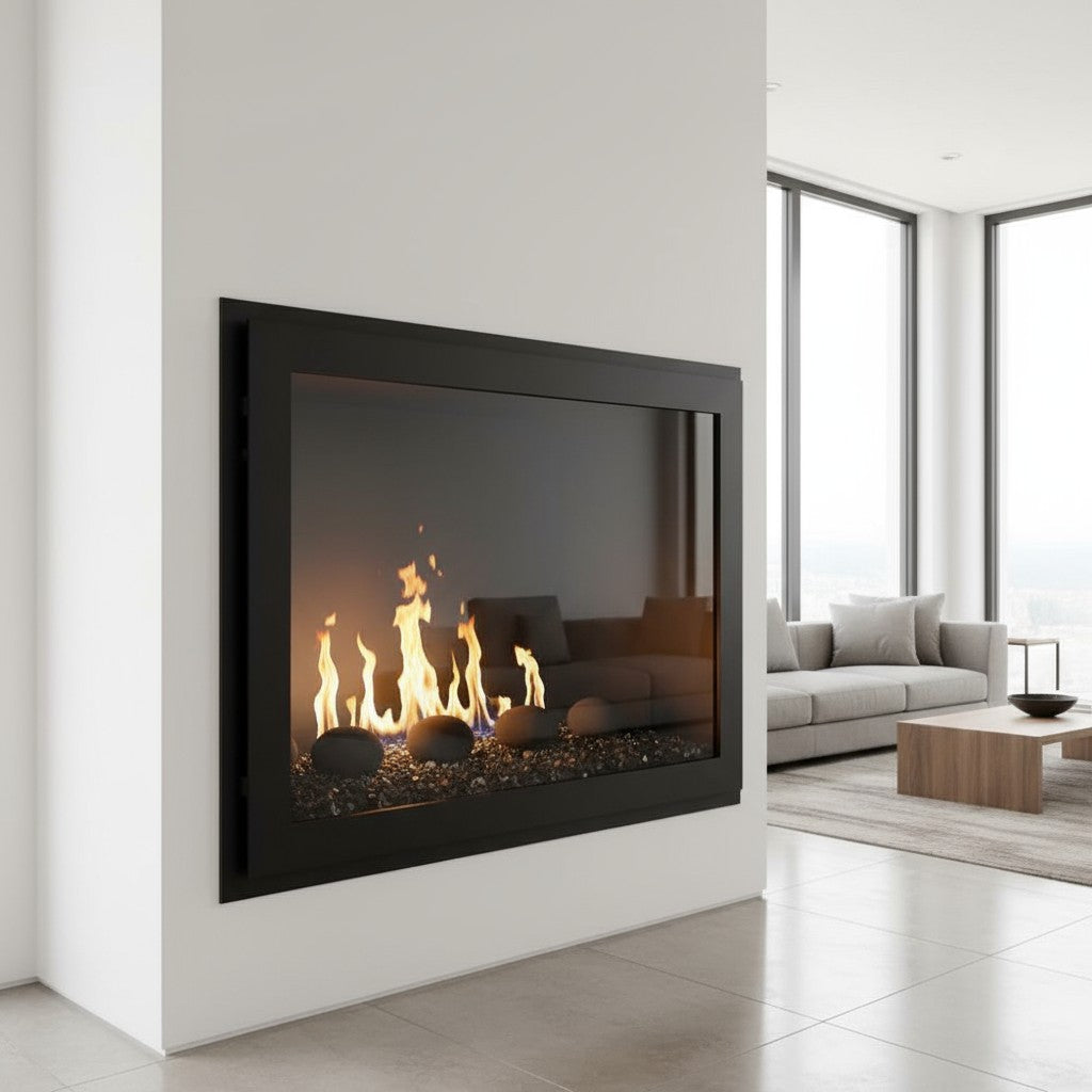 Original Moderne - Single Panel Masonry & Prefab Fireplace Glass Doors