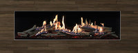 Grand Canyon Bedrock Traditional 96" Vented Drop-In Gas Burner with GlowFire Logs - Natural Gas