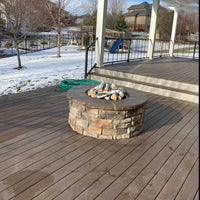 Grand Canyon 30" Round Flat Stack Outdoor Fire Pit Burner Kit - Electronic Ignition (WBECS), Propane