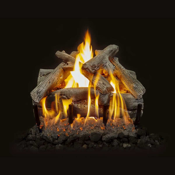 Grand Canyon Western Driftwood see-through outdoor gas log set with hand-painted driftwood style logs
