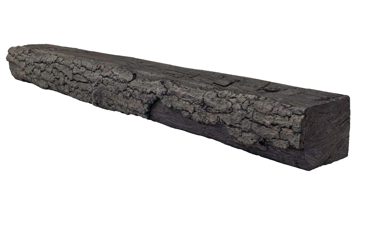 Half-Round Sleeper Non-Combustible Concrete Mantel Shelf Eclipse Finish - ExceptionalFire