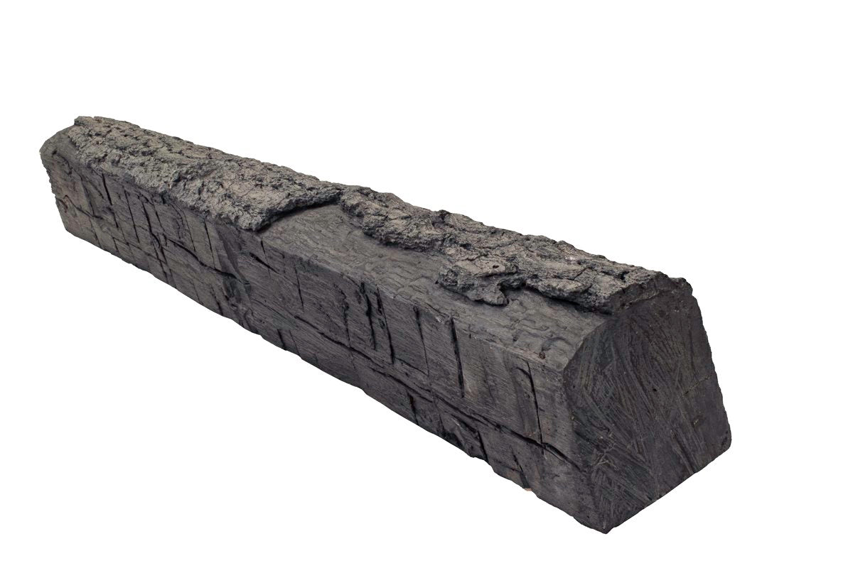 Half-Round Sleeper Non-Combustible Concrete Mantel Shelf Eclipse Finish - ExceptionalFire