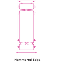 Hammered Edge Fireplace Tool Set / Rustic Copper Finish