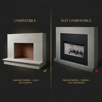 Armitage Flat Dark Grey Masonry Fireplace Door | Standard
