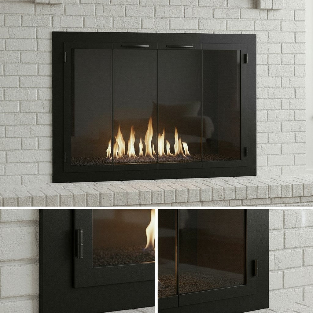 Carolina Traditional Steel Fireplace Glass Doors | Masonry & Prefab