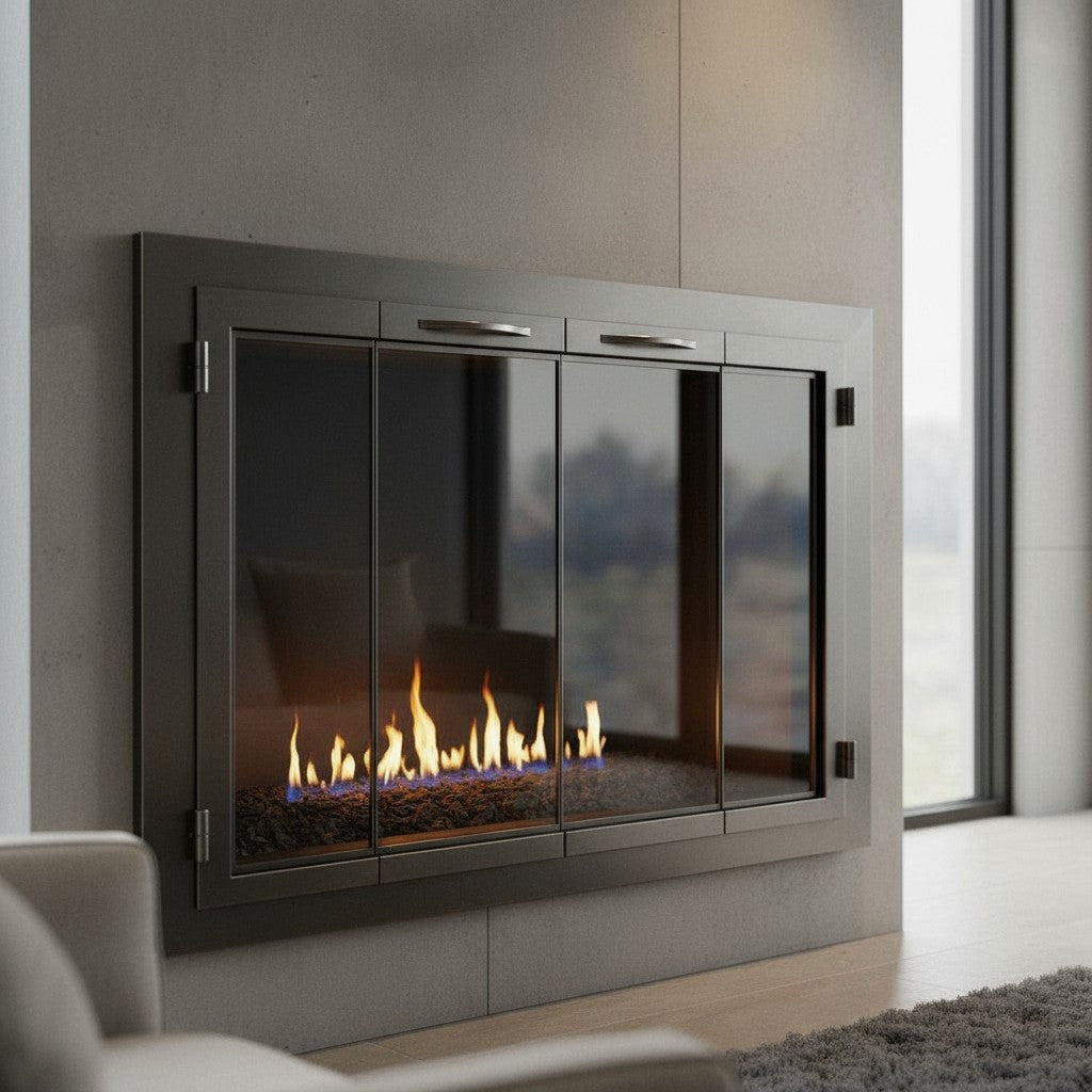 Carolina Traditional Steel Fireplace Glass Doors | Masonry & Prefab