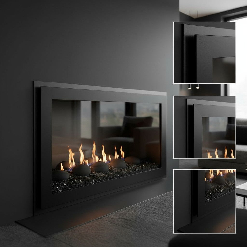 Original Moderne - Single Panel Masonry & Prefab Fireplace Glass Doors