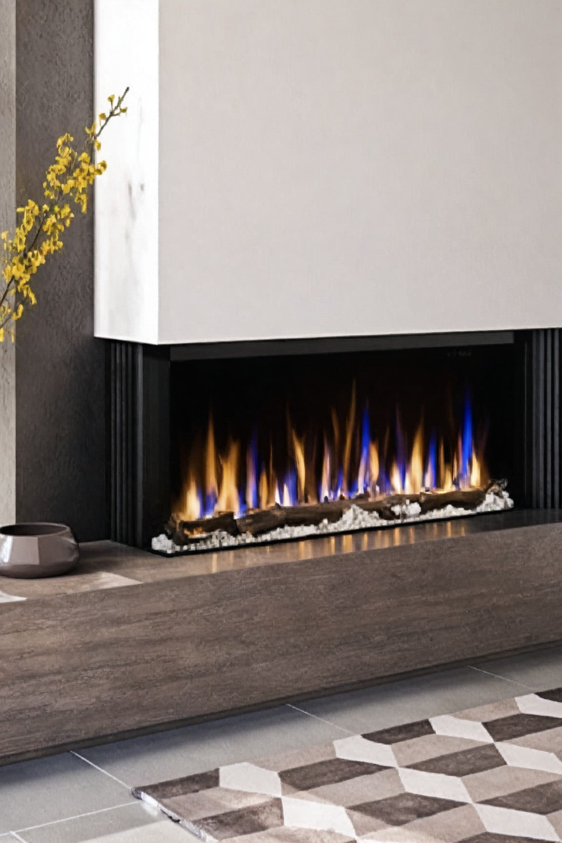 Electric Fireplaces: Sleek electric fireplaces with realistic flames and efficient heat