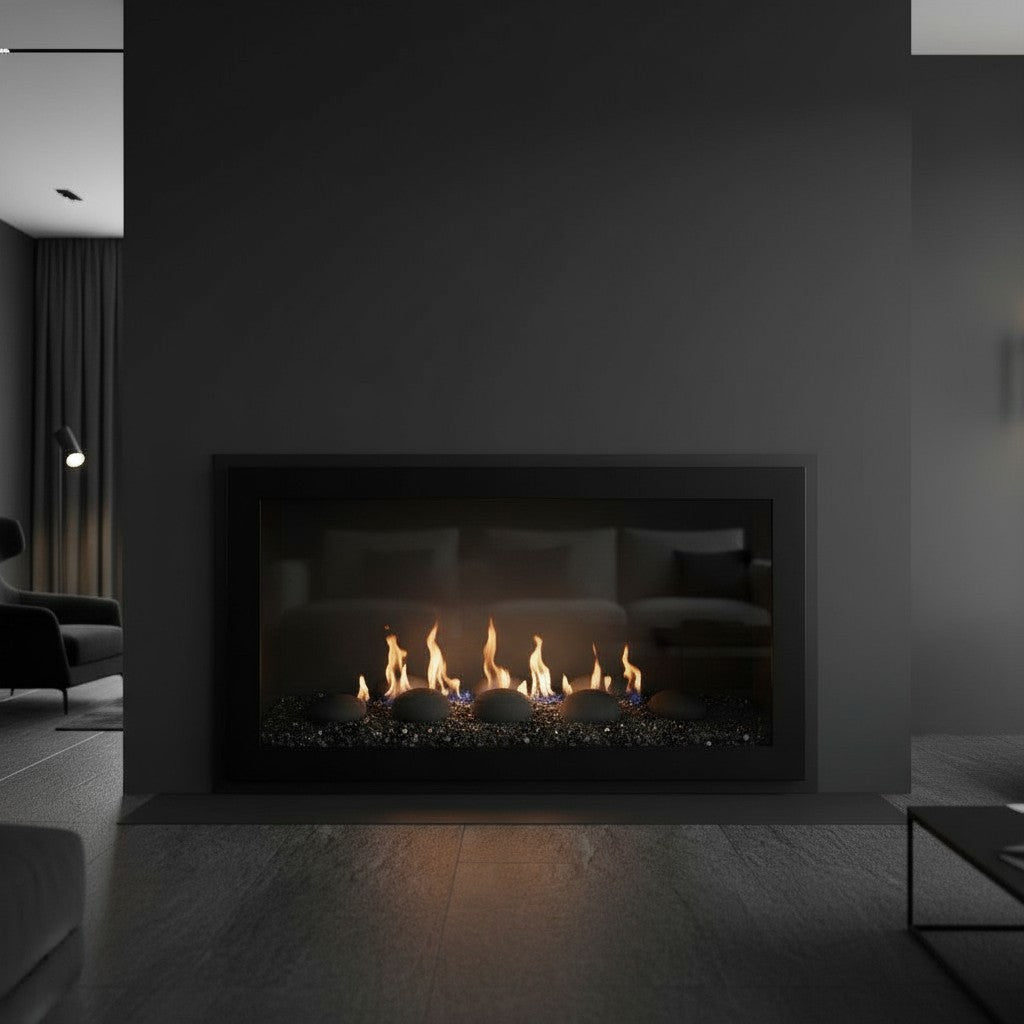 Original Moderne - Single Panel Masonry & Prefab Fireplace Glass Doors