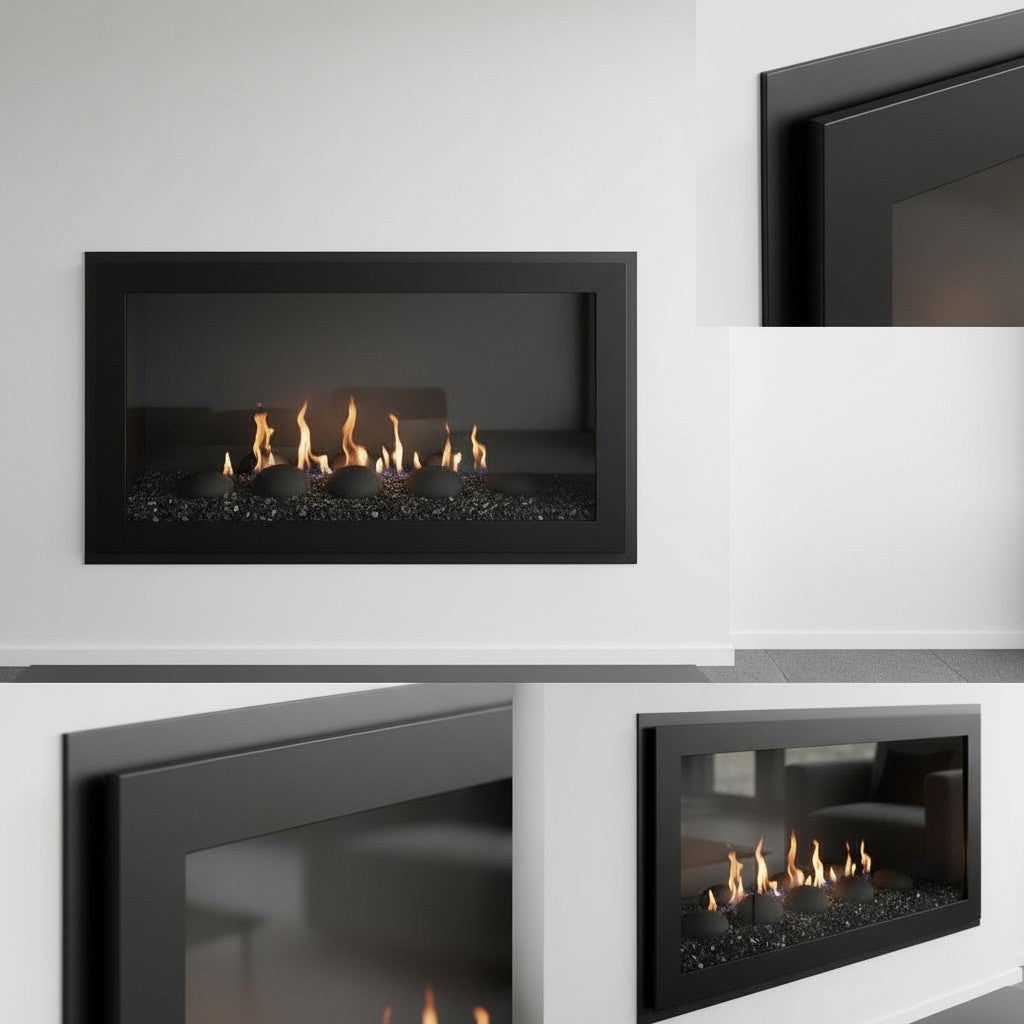 Original Moderne - Single Panel Masonry & Prefab Fireplace Glass Doors